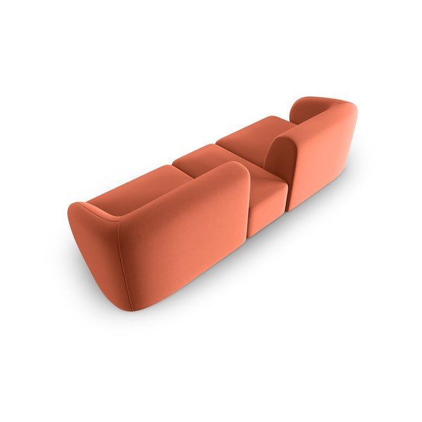 Розов кадифен диван 246 cm Paolo – Milo Casa-image-3