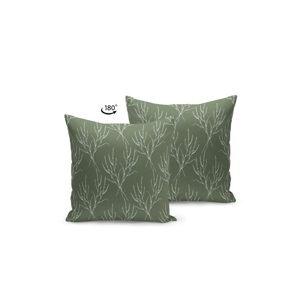Възглавница с пълнеж Dark Green Nature, 43 x 43 cm - Kate Louise-image-1