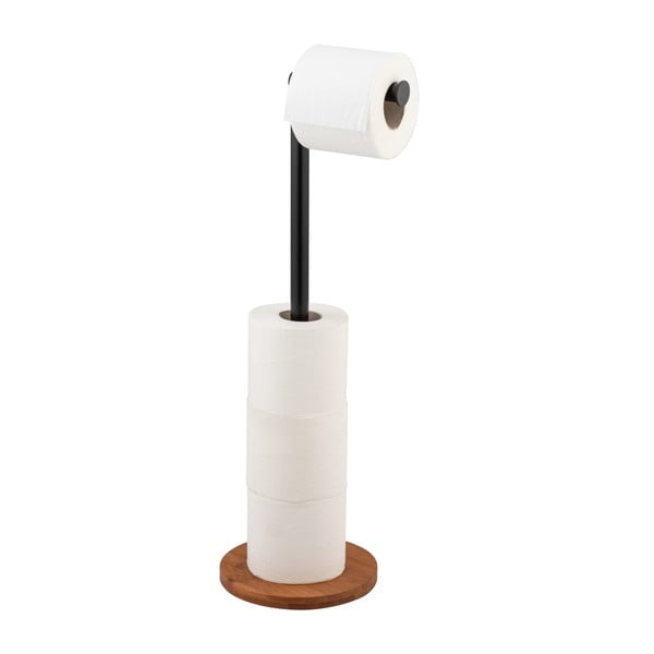Черно-кафяв държач за тоалетна хартия от стомана Serro - Wenko