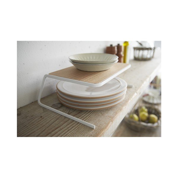 Бял/в естествен цвят дървен  допълнителен рафт 19,5x19,5 cm Tosca – YAMAZAKI-image-2