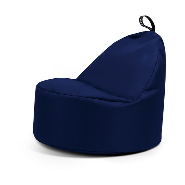 Тъмносин пуф Round XL – So Soft?