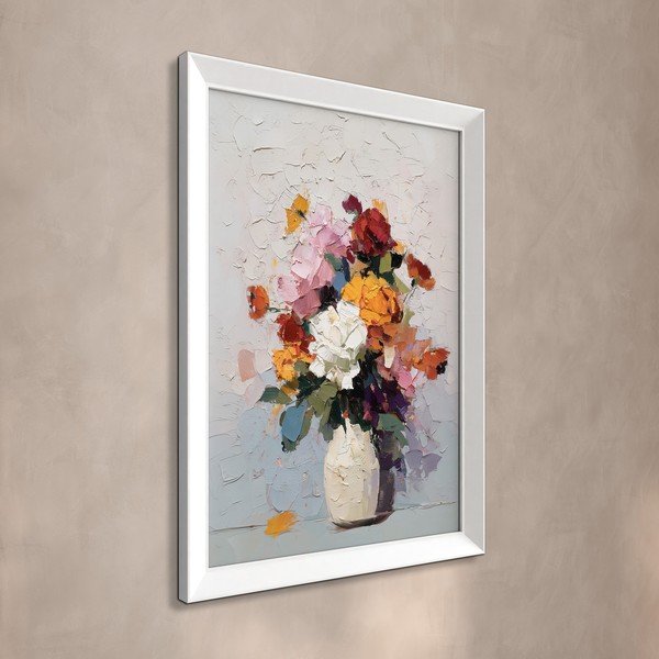 Печатна картина с включена рамка 56x75 cm White Vase – Styler-image-3