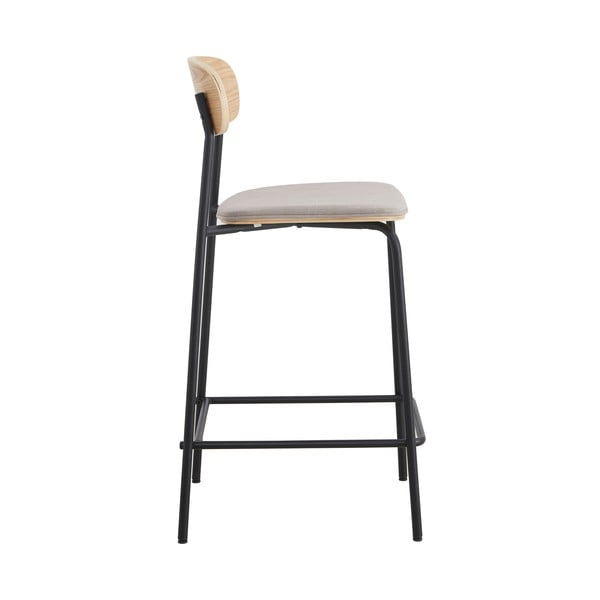 Черни/кафяво-сиви бар столове в комплект 2 бр. (височина на седалката 66 cm) Adriana – Marckeric-image-3