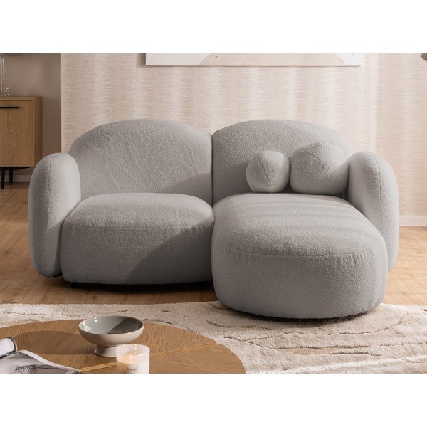 Сив ъглов диван от букле (десен ъгъл) Orbit – Ropez-image-1