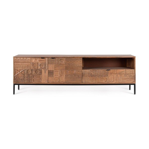 Маса за телевизор от масивно манго в естествен цвят 180x55x42 cm Kindia – Bizzotto
