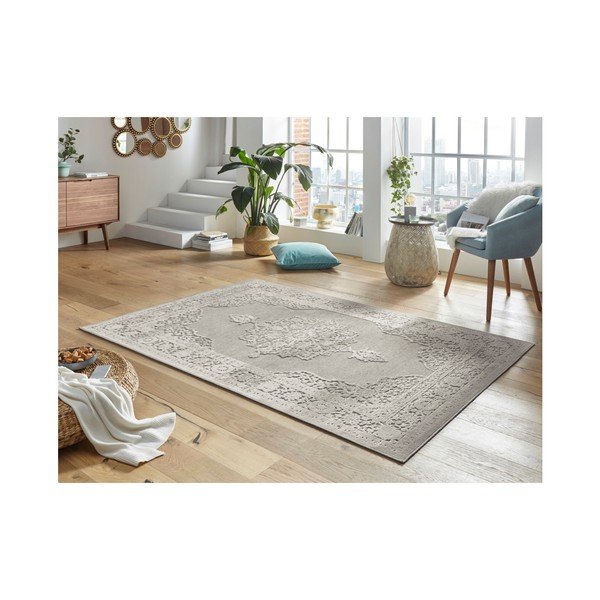 Сив килим от вискоза , 80 x 125 cm Willow - Mint Rugs-image-1