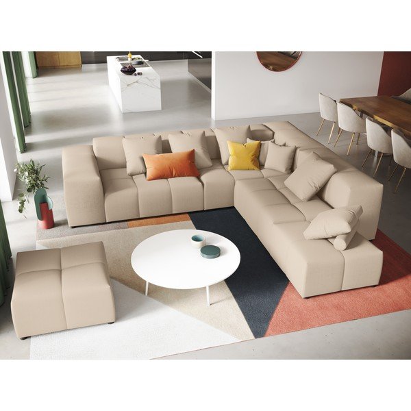 Бежов ъглов диван (променлива) Rome - Cosmopolitan Design-image-1