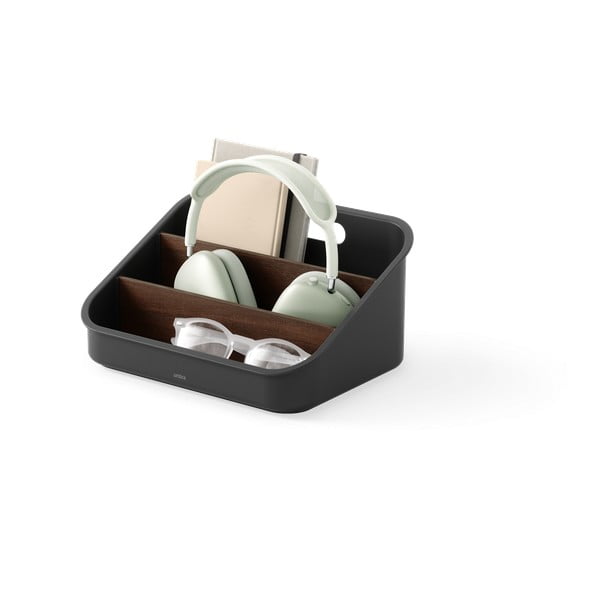 Черен органайзер за козметика за баня от рециклирана пластмаса Bellwood – Umbra-image-3