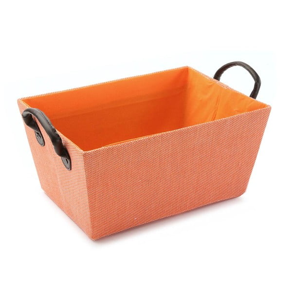 Oranžový košík s úchyty Versa Orange Handle, 30 x 25 cm