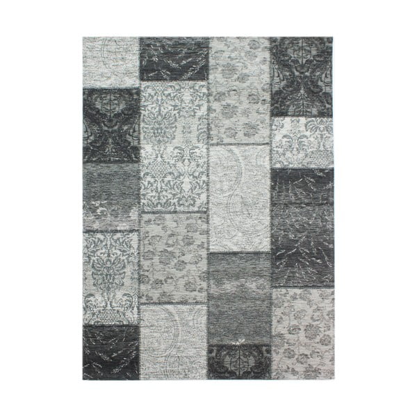 Тъмно сив килим Пачуърк Chennile Black Grey, 155 x 230 cm - Flair Rugs