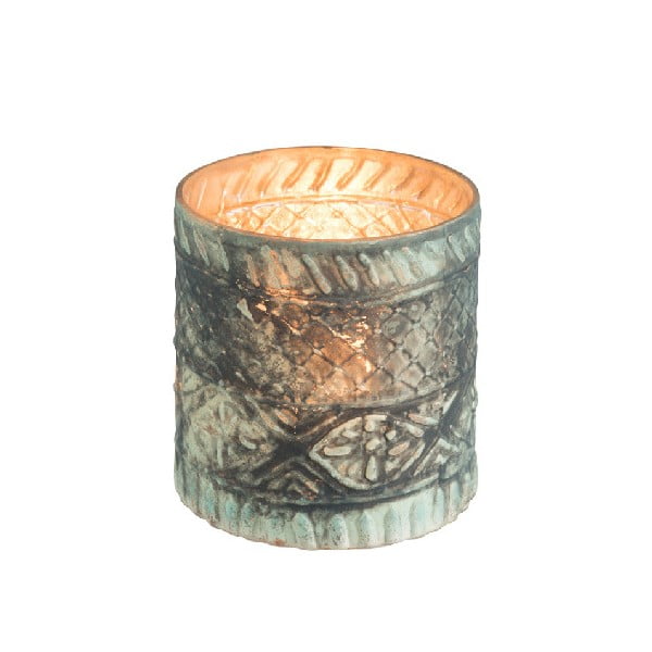Стъклен свещник Boho Cylinder, ⌀ 10 cm - J-Line