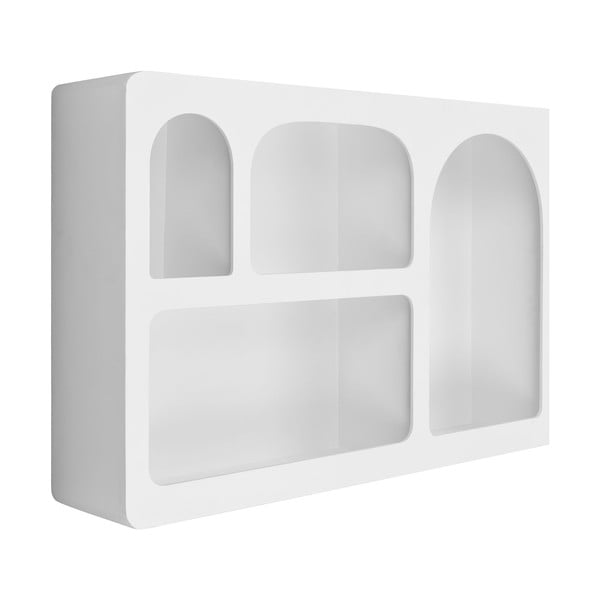 Бял стенен рафт на няколко нива 60 cm Bryne – House Nordic-image-1