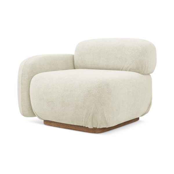 Кремав модул за диван от букле (ляв ъгъл) Ailani – Makamii-image-2