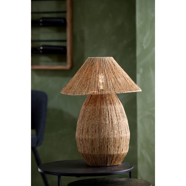Настолна лампа в естествен цвят с абажур от юта (височина 55 cm) Maruva – Light & Living-image-1