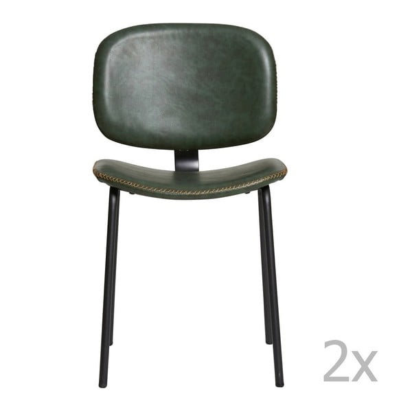 Комплект от 2 зелени трапезни стола Mali - Marckeric