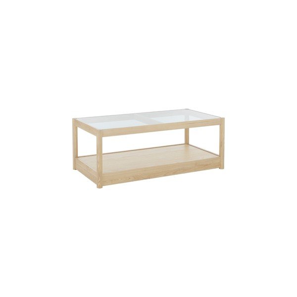 Масичка за кафе със стъклен плот в естествен цвят 60x120 cm Class – Ellos Home