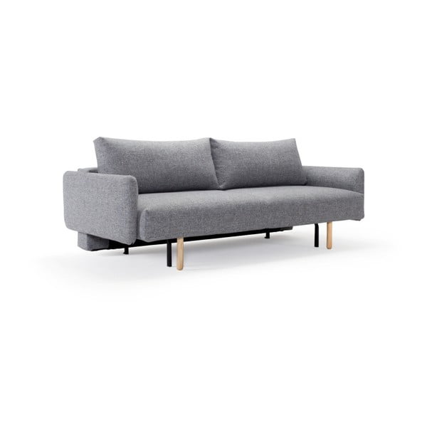 Сив разтегателен диван с подлакътници Twist Granite Frode - Innovation