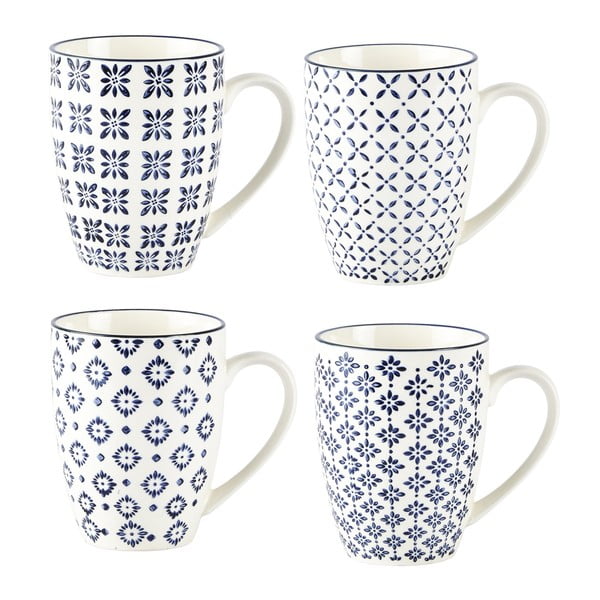 Комплект от 4 керамични чаши Pattern Classic, 350 ml - Villa Collection