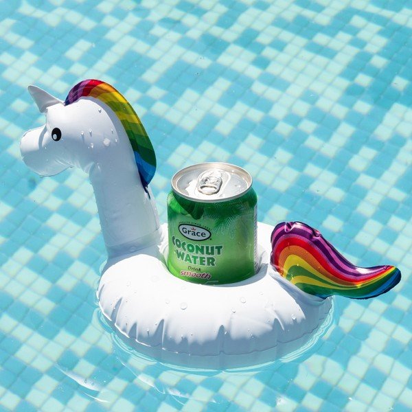 Надуваем пръстен за напитки Еднорог - InnovaGoods-image-2