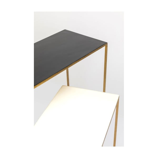 Комплект от 2 конзолни масички в златисто Charme - Kare Design-image-4