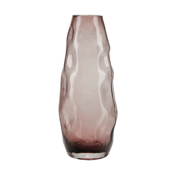 Светлорозова стъклена ваза, височина 28 cm - Bahne & CO