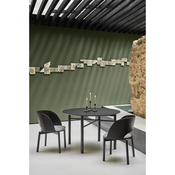 Черна кръгла маса за хранене , ø 120 cm Junco - Teulat-image-1