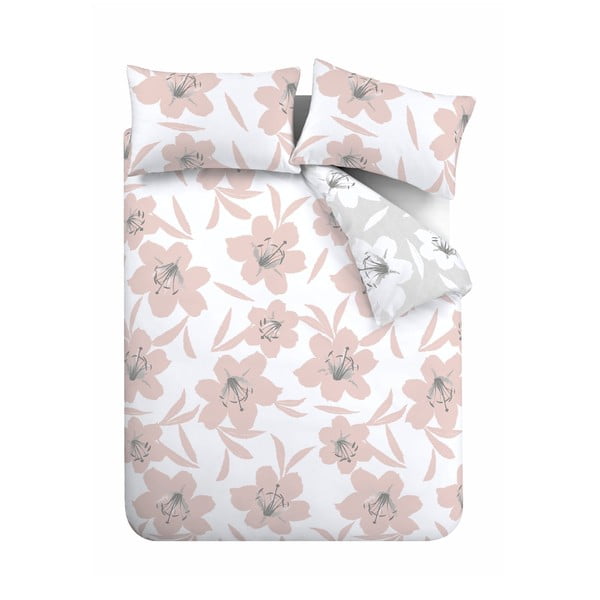 Розово и бяло спално бельо , 200 x 200 cm Lily - Catherine Lansfield
