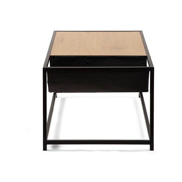 Черна/в естествен цвят масичка за кафе от декор от дъб  60x99 cm Bayen – Bonami Essentials-image-3