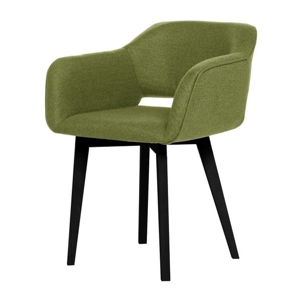 Zelená jídelní židle s černými nohami My Pop Design Oldenburg