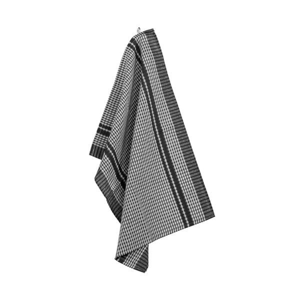 Комплект от 6 черни памучни кърпи за чай Waffle, 50 x 70 cm - Tiseco Home Studio