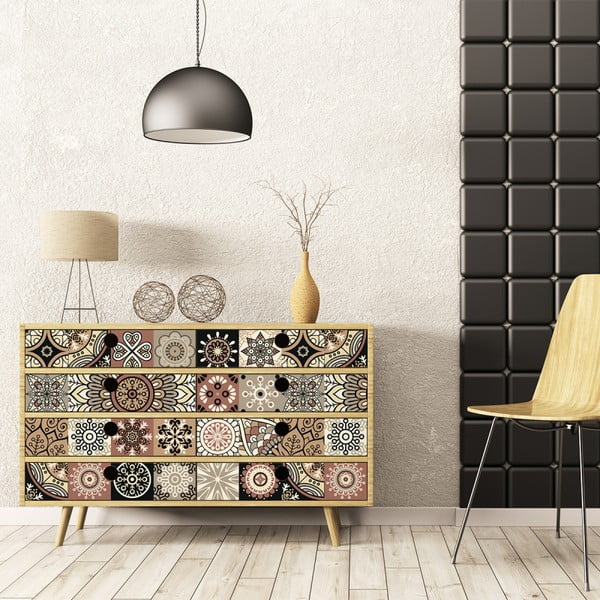 Комплект от 30 стикера за мебели Плочки Стикери за мебели Cineloto Mento, 15 x 15 cm - Ambiance