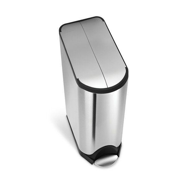 Stříbrný matný pedálový koš simplehuman Butterfly, 45 l-image-4
