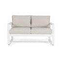 Бял алуминиев градински диван Merrigan   – Bizzotto