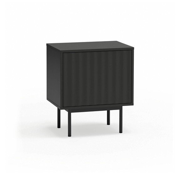 Черно матово нощно шкафче Sierra – Teulat-image-2