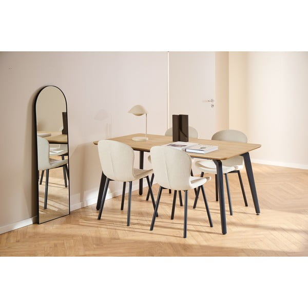 Трапезна маса с дъбов плот 90x160 cm Cadiz – Actona-image-3