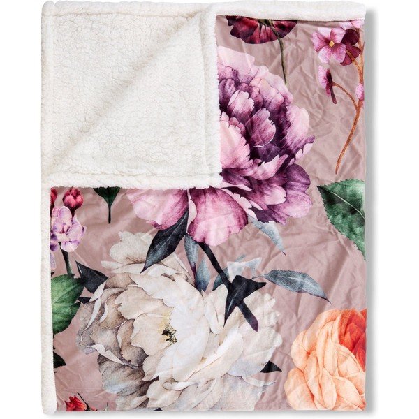 Бежово двустранно одеяло , 130 x 160 cm Fiori - Descanso-image-3