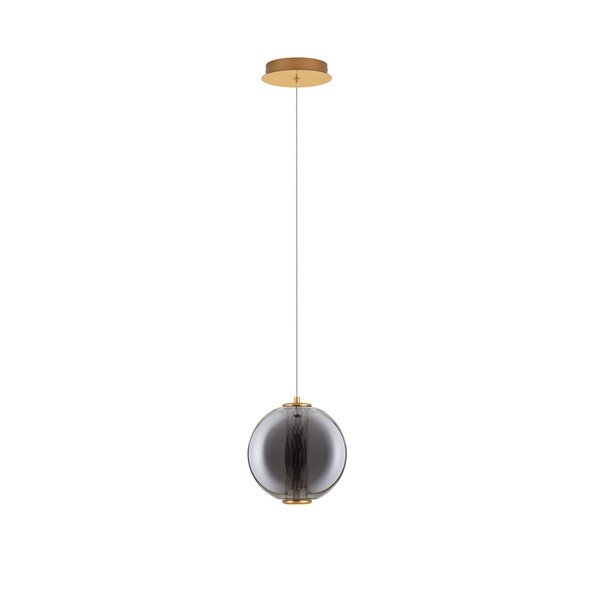 Сиво метално LED висящо осветително тяло със стъклен абажур ø 22 cm Navi – Nova Luce