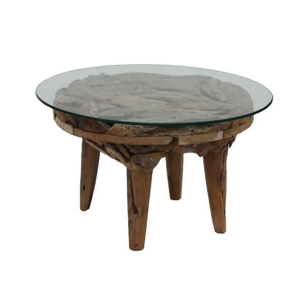 Konferenční stolek  z teakového dřeva HSM collection Foe, ⌀ 60 cm