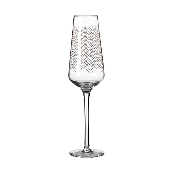 Sada 4 sklenic na šampaňské z ručně foukaného skla Premier Housewares Jazz, 2,7 dl