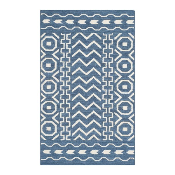 Vlněný koberec Safavieh Kent Blue, 182 x 121 cm