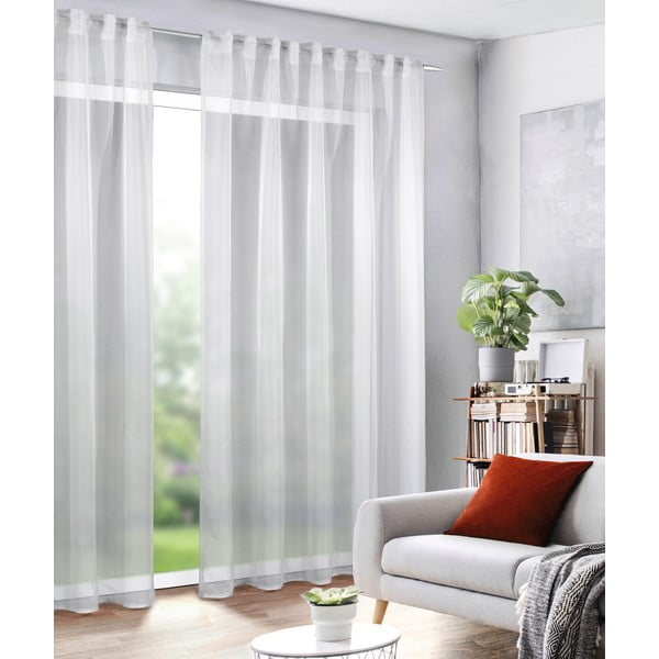 Бяла завеса от воал 135x245 cm Uni – Sehlbach-image-1