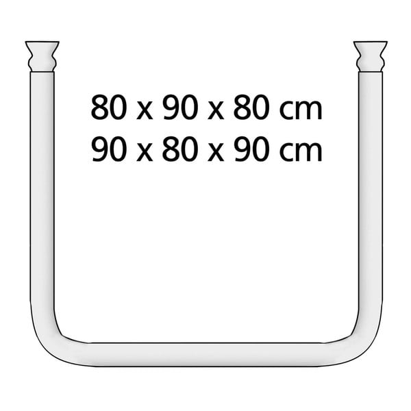 Бял универсален ъглов прът за душ завеса, ø 2,5 cm - Wenko-image-3
