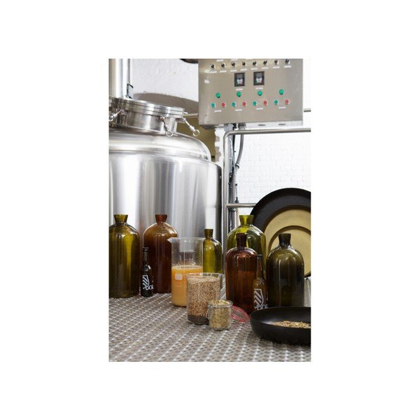 Tmavě zelená skleněná váza BePureHome Chemistry, výška 40 cm-image-4