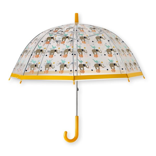 Žlutý transparentní dětský deštník Jopo