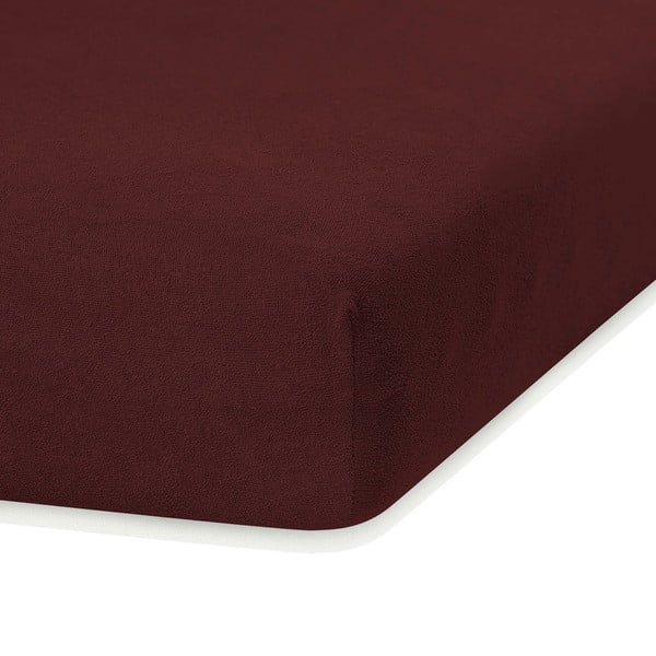 Кафяв еластичен чаршаф от тери 180x200 cm Ruby – Restilo-image-1