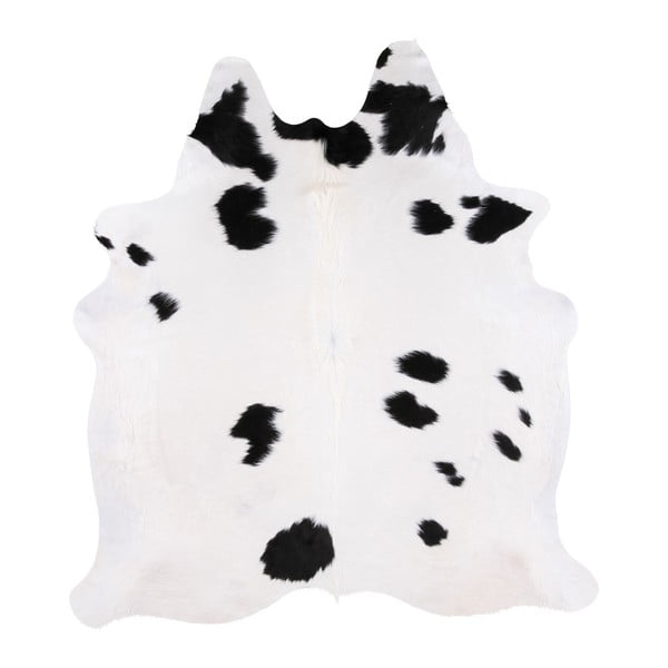 Черно-бяла естествена кравешка кожа Nero Creamy, 184 x 172 cm - Arctic Fur