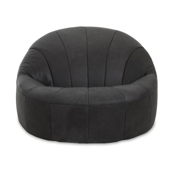 Черно кожено кресло Hoxton – Premier Housewares-image-2