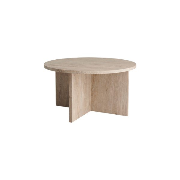 Кръгла масичка за кафе от МДФ в светло естествен цвят ø 85 cm Poppy – Ellos Home
