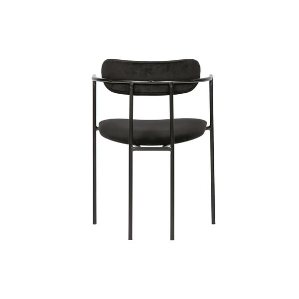 Черен кадифен стол за хранене Ivy - WOOOD-image-4