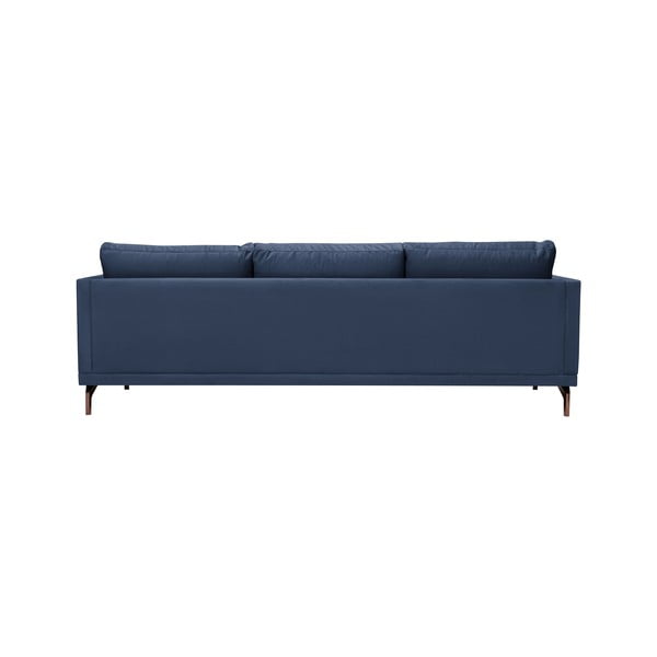 Tmavě modrá trojmístná pohovka s podnožím ve zlaté barvě Windsor & Co Sofas Jupiter-image-3